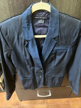 French Connection Navy Structured Women's Blazer